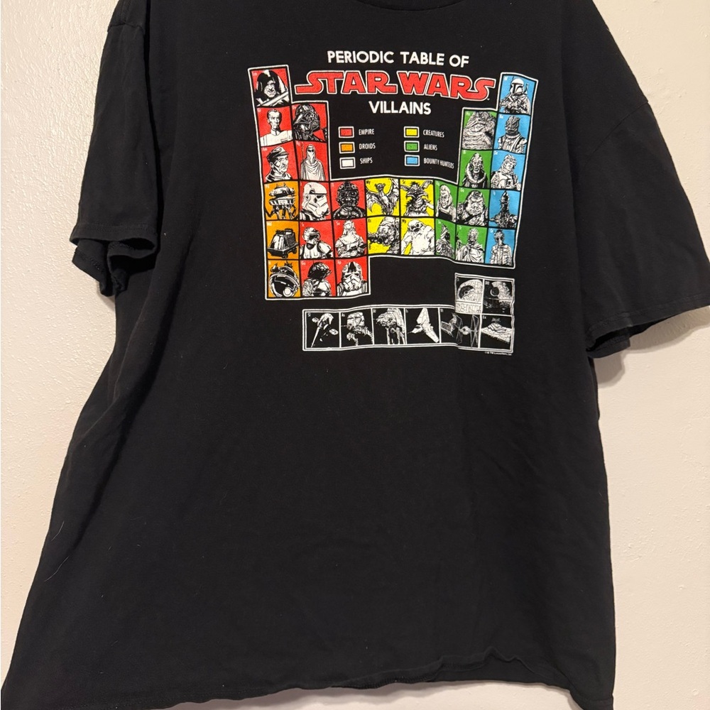 Star Wars Villains Periodic Table Tee - Black and Multicolor